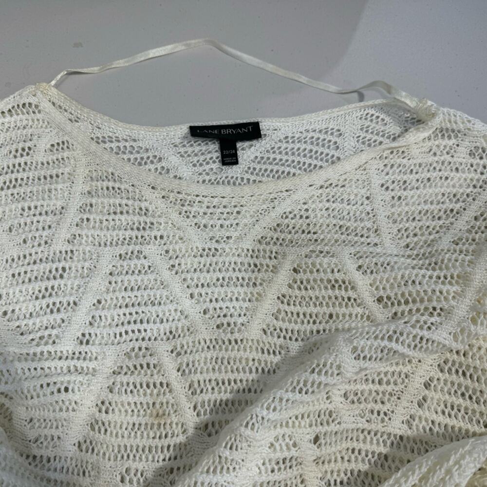 Lane Bryant Open-Knit Pullover Cover-Up Women’s Plus Size 22/24 Beach Casual - Picture 2 of 4